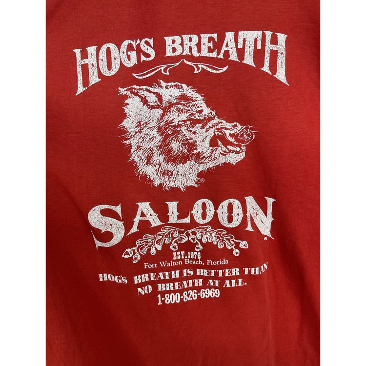 Men’s Red Vintage Hog's Breath Saloon Fort Walton Beach, FL Sz XXL