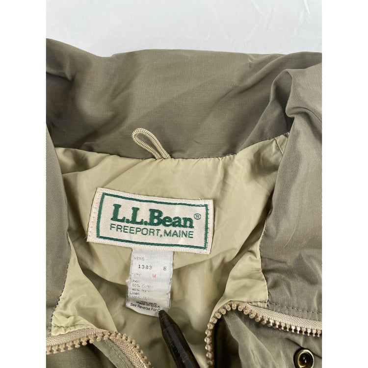 Womens Vintage L.L.Bean Olive Green Snap Button Jacket Size Medium