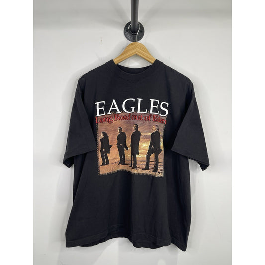 Men’s Eagles Graphic Concert  T-Shirt Long Road Out Of Eden Tour 2008 Sz XL