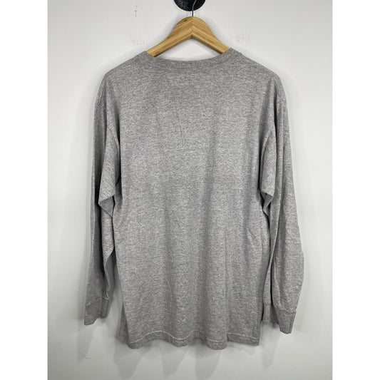 Men’s Gray Vintage Michigan State Long Sleeve Shirt Sz Large