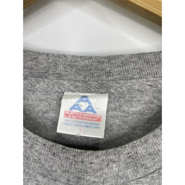 Men’s Gray Vintage Michigan State Long Sleeve Shirt Sz Large