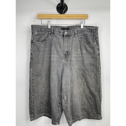 Y2k Mens Sean John Grey  Denim Jean Shorts Sz 36