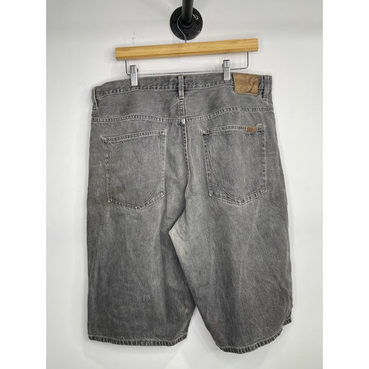 Y2k Mens Sean John Grey  Denim Jean Shorts Sz 36