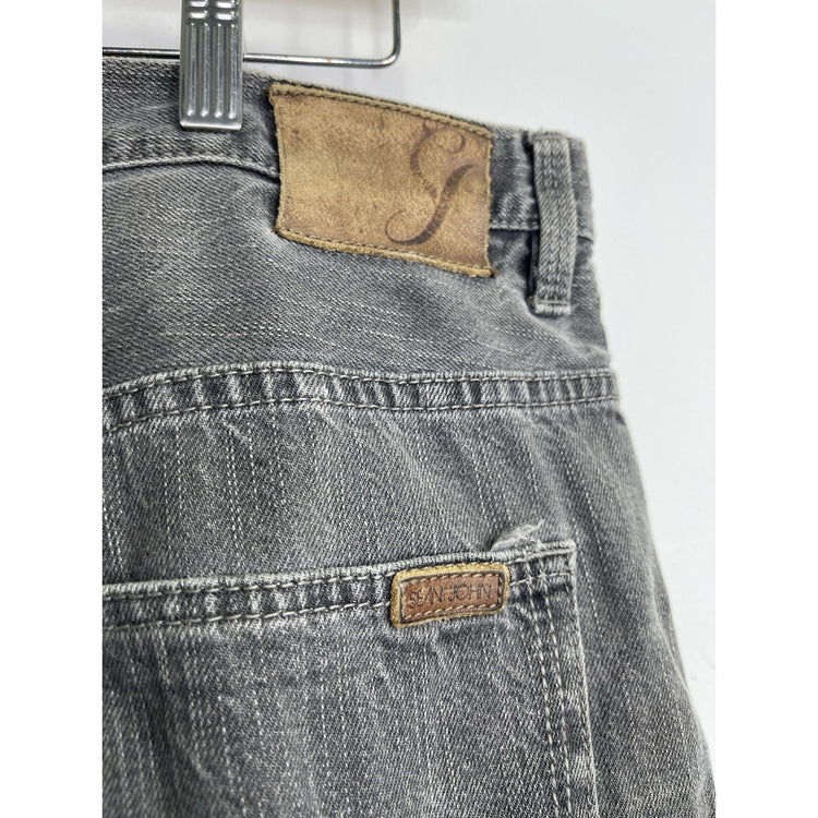 Y2k Mens Sean John Grey  Denim Jean Shorts Sz 36
