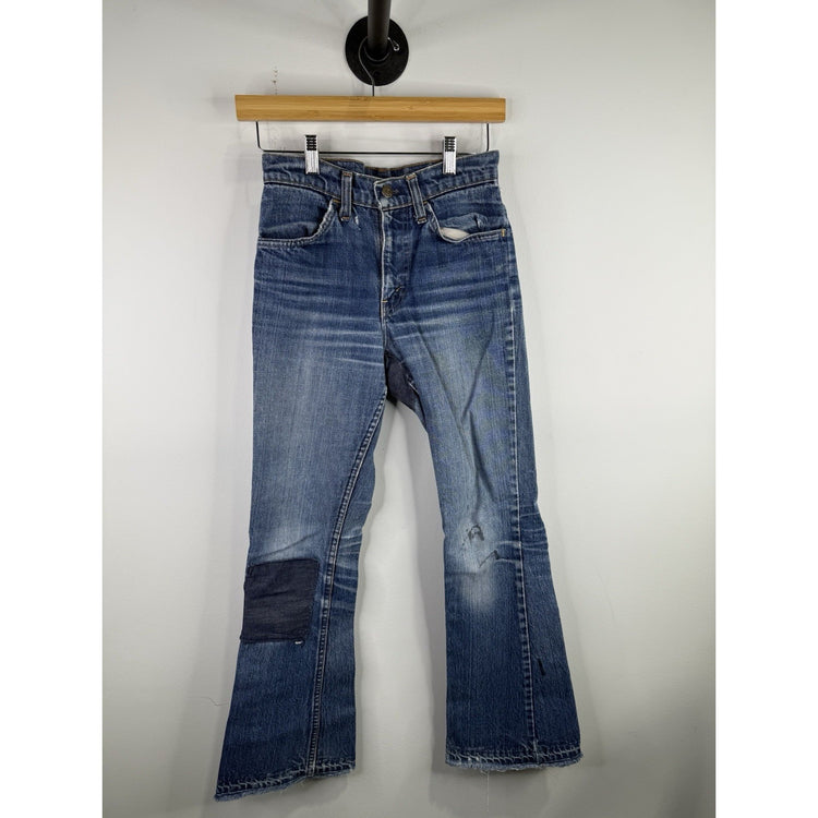 1960s Levi 646 Orange Tab Big E Flared Jeans 26x30