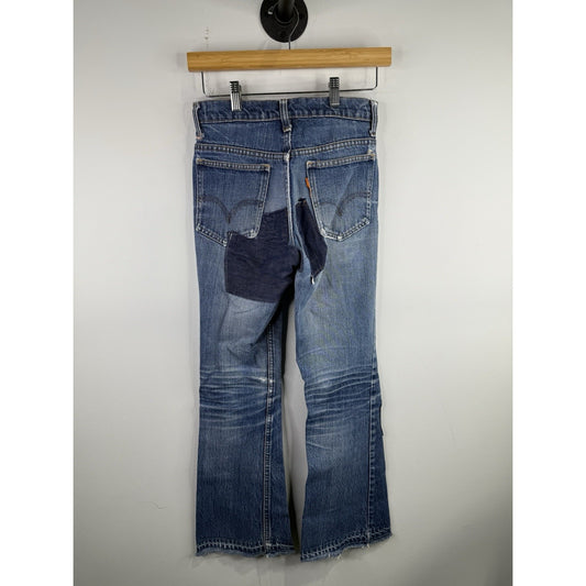 1960s Levi 646 Orange Tab Big E Flared Jeans 26x30