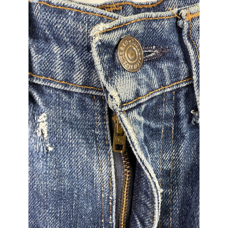 1960s Levi 646 Orange Tab Big E Flared Jeans 26x30