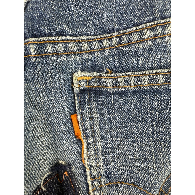 1960s Levi 646 Orange Tab Big E Flared Jeans 26x30