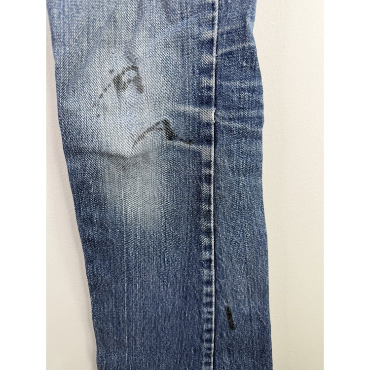 1960s Levi 646 Orange Tab Big E Flared Jeans 26x30