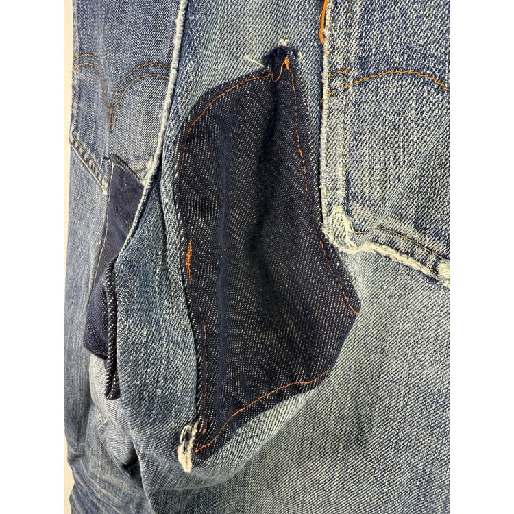 1960s Levi 646 Orange Tab Big E Flared Jeans 26x30