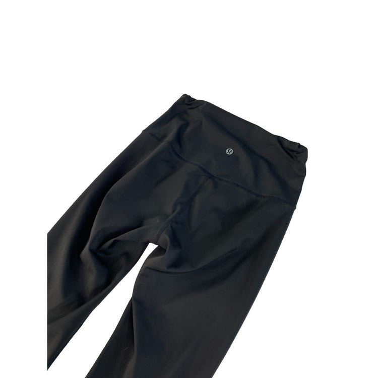 Womens Lululemon Solid Black Compression High Rise Leggings Size 2/4