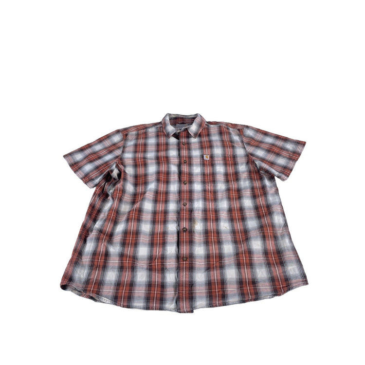 Mens Carhartt Relaxed Fit Plaid Pattern ButtonUp Shirt Multicolor Size 2xl