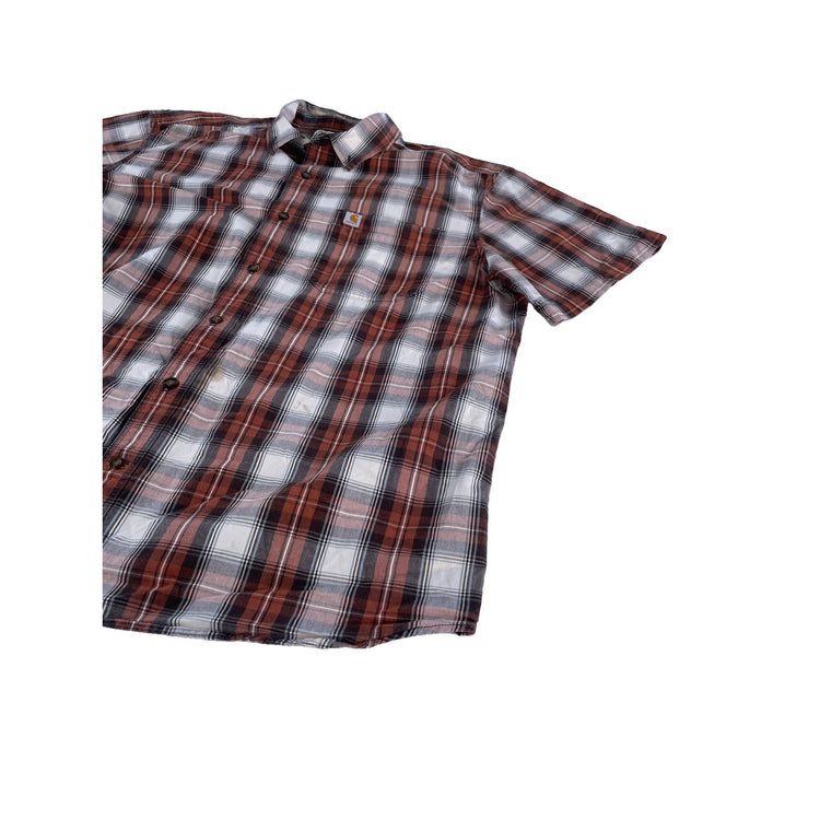 Mens Carhartt Relaxed Fit Plaid Pattern ButtonUp Shirt Multicolor Size 2xl