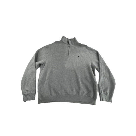 Mens Polo Ralph Lauren Size 2XL Grey Quarter Zip Sweater