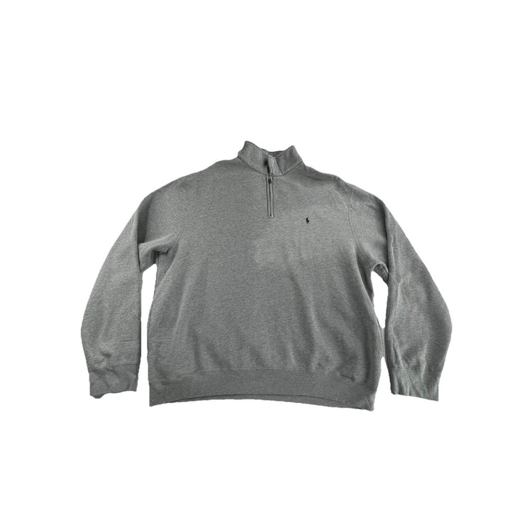 Mens Polo Ralph Lauren Size 2XL Grey Quarter Zip Sweater