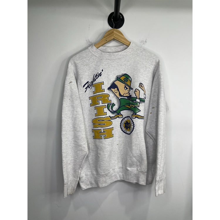Men’s VTG University of Notre Dame Fighting Irish 80's College Sweatshirt Sz L