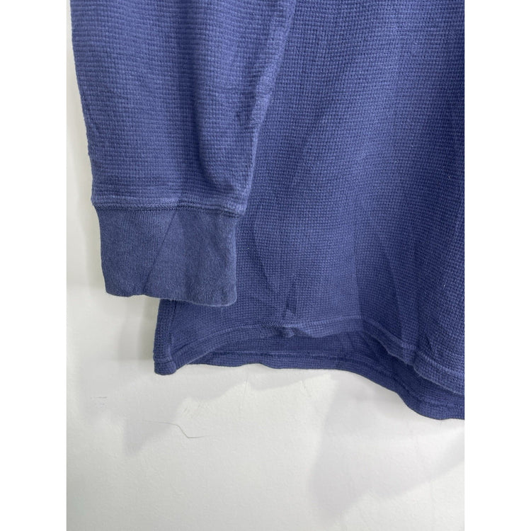 Men’s Polo Ralph Lauren Sleepwear Waffle Top Navy Blue 100% Cotton Sz Large