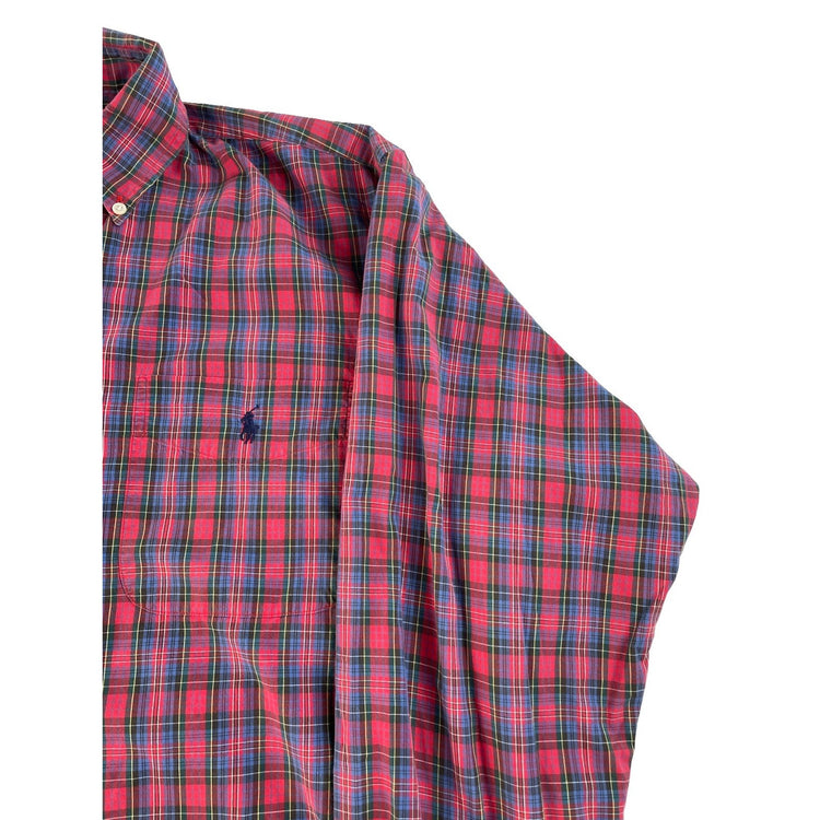 Mens Ralph Lauren Blare Multicolor Plaid Button-Up Shirt Size M