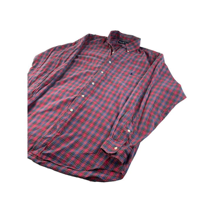 Mens Ralph Lauren Blare Multicolor Plaid Button-Up Shirt Size M