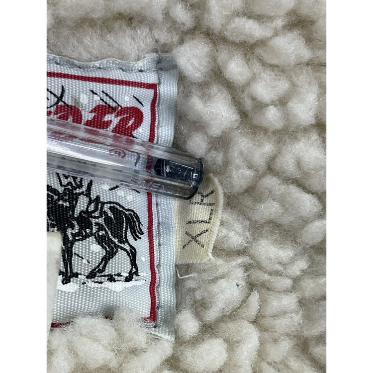 Vintage 70s lee storm rider denim vest sherpa lined dark wash Union made XL