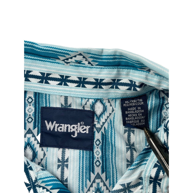 Men’s Wrangler Tropical Long Sleeve Snap-Down Shirt Size Xl