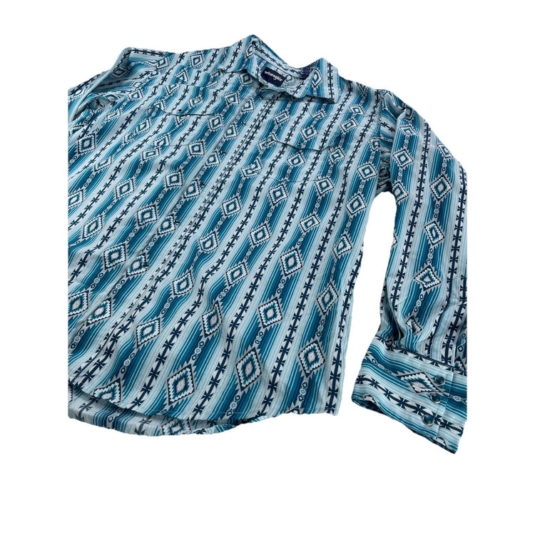Men’s Wrangler Tropical Long Sleeve Snap-Down Shirt Size Xl