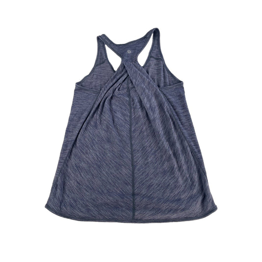 Women Lululemon Heathered Navy Blue Space Dye Pleated Essential Tank Top Size XL
