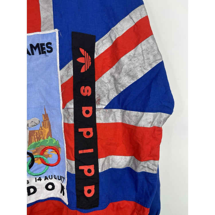 VINTAGE Adidas 1948 London Olympics Sweatshirt All Over Print Size Large M9