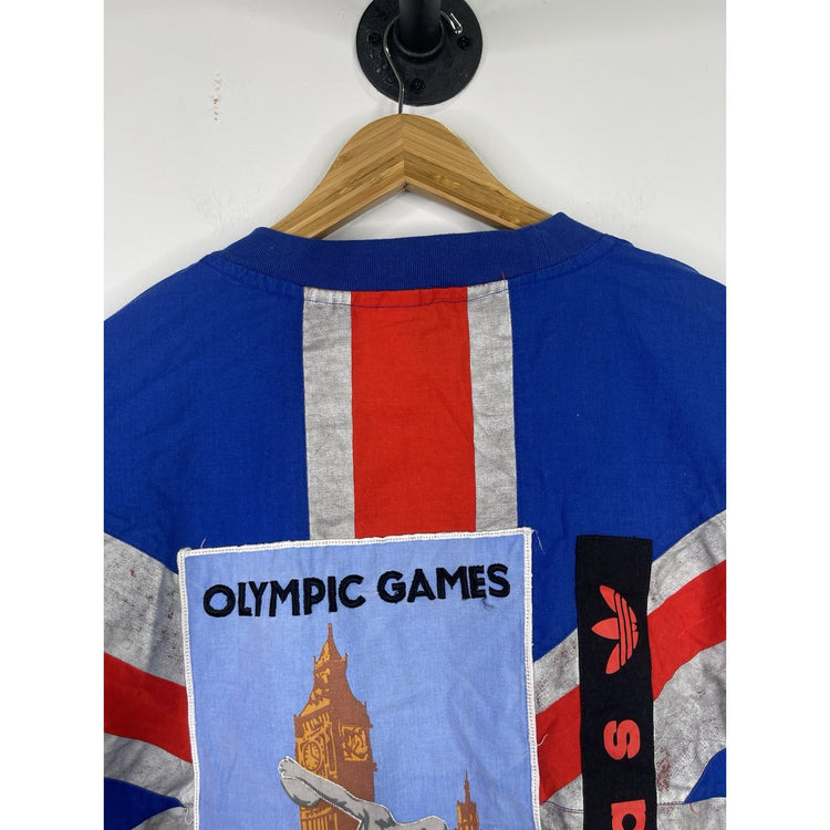 VINTAGE Adidas 1948 London Olympics Sweatshirt All Over Print Size Large M9