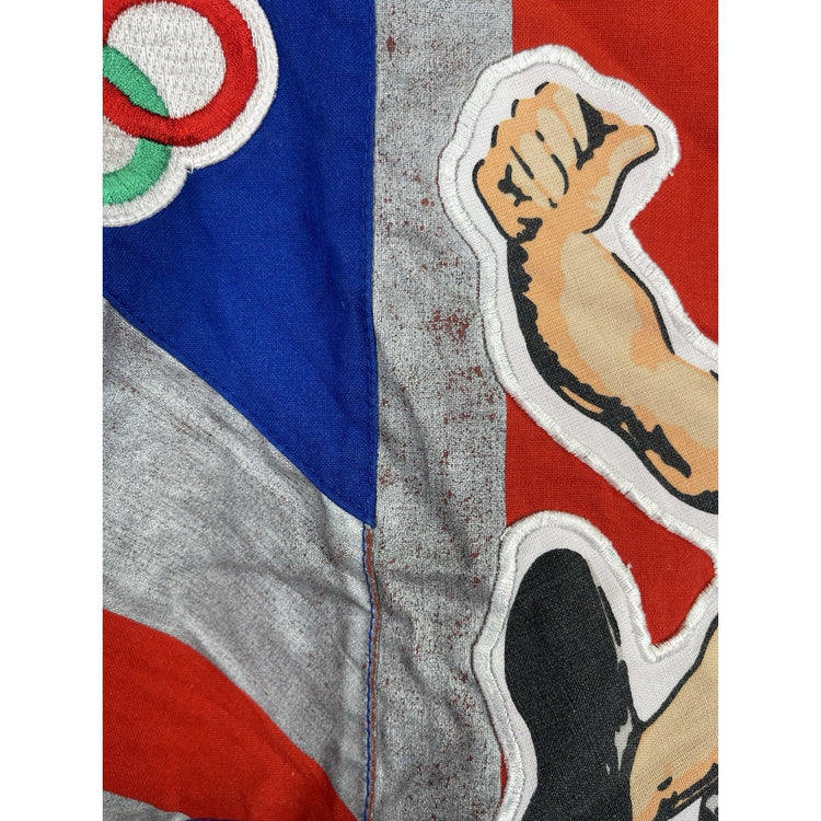VINTAGE Adidas 1948 London Olympics Sweatshirt All Over Print Size Large M9