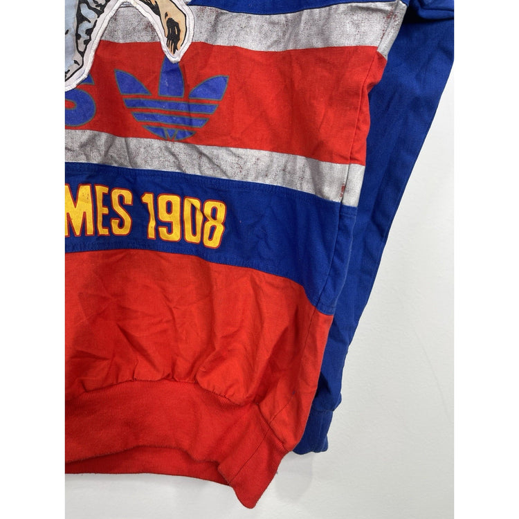 VINTAGE Adidas 1948 London Olympics Sweatshirt All Over Print Size Large M9