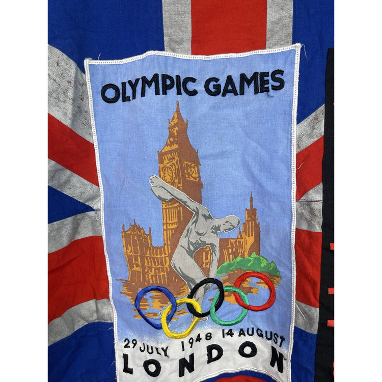 VINTAGE Adidas 1948 London Olympics Sweatshirt All Over Print Size Large M9