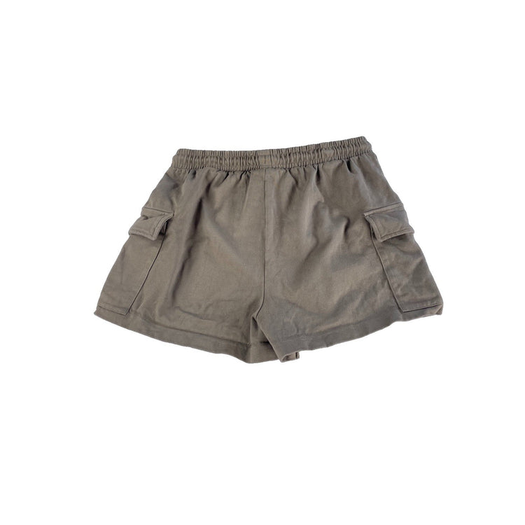 Womens Gymshark Olive Green Fleece French Terry Shorts Size S