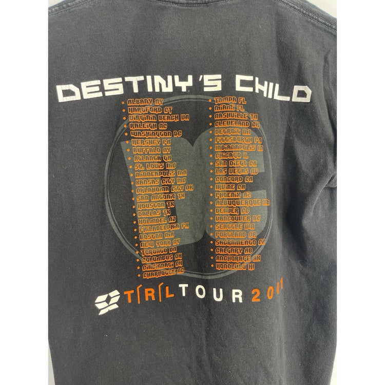 Y2K Destiny's Child TRL TOUR 2001 T-shirt I Am A Survivor Beyonce Rap Tee Sz S