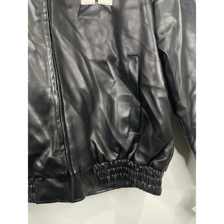 NWT Mens Cooperstown Collection Houston Astros leather jacket Sz L Black/white