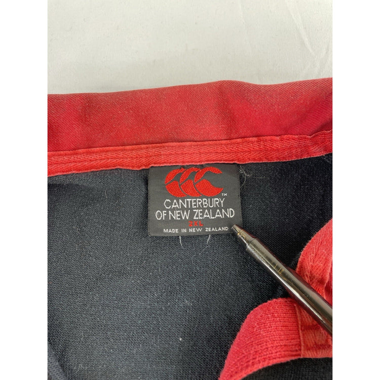 Mens Vintage Canterbury of New Zealand Rugby Shirt Size2XL Woodlands RFC Texas#3