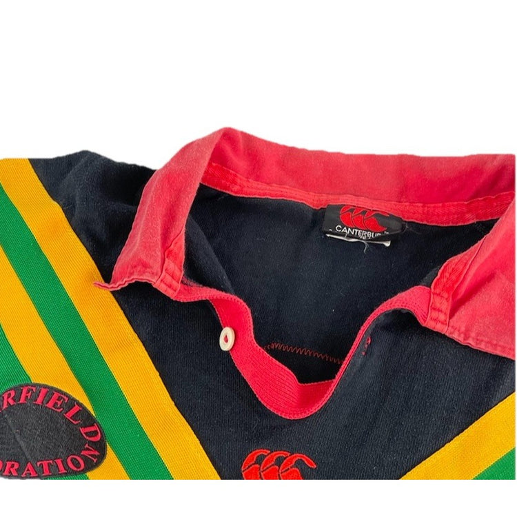 Mens Vintage Canterbury of New Zealand Rugby Shirt Size2XL Woodlands RFC Texas#3