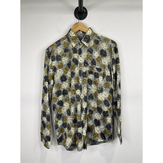 Men’s Multicolor Western Destiny Button Up Oxford Shirt Sz Large