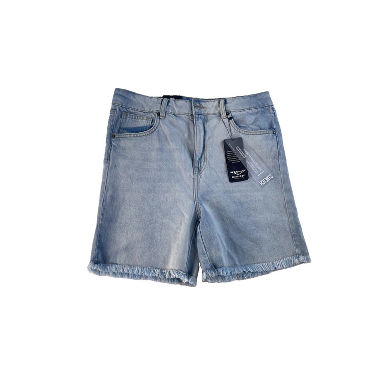 Women's Editslook Light Wash Boyfriend Denim Shorts Size 36