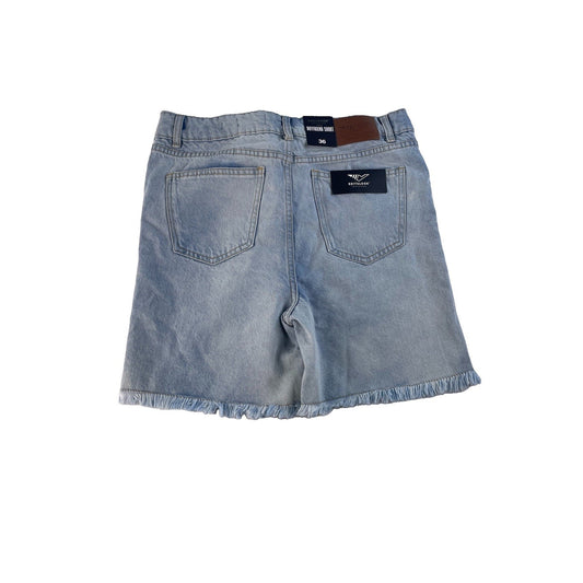 Women's Editslook Light Wash Boyfriend Denim Shorts Size 36