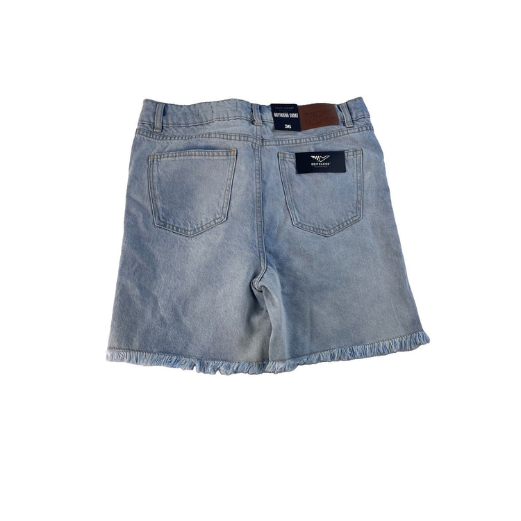 Women's Editslook Light Wash Boyfriend Denim Shorts Size 36