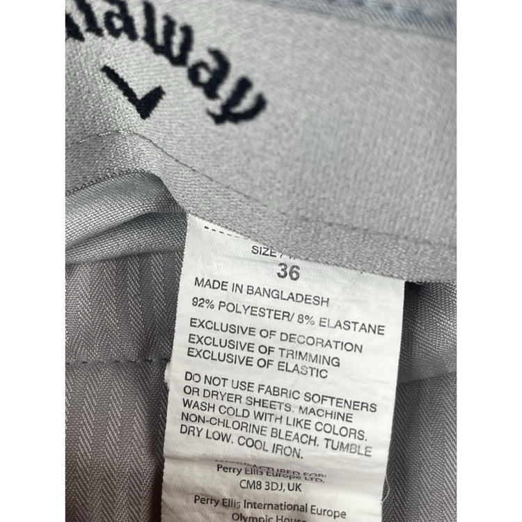 Mens Modern Callaway Light Grey Performance Golf Shorts Size 36