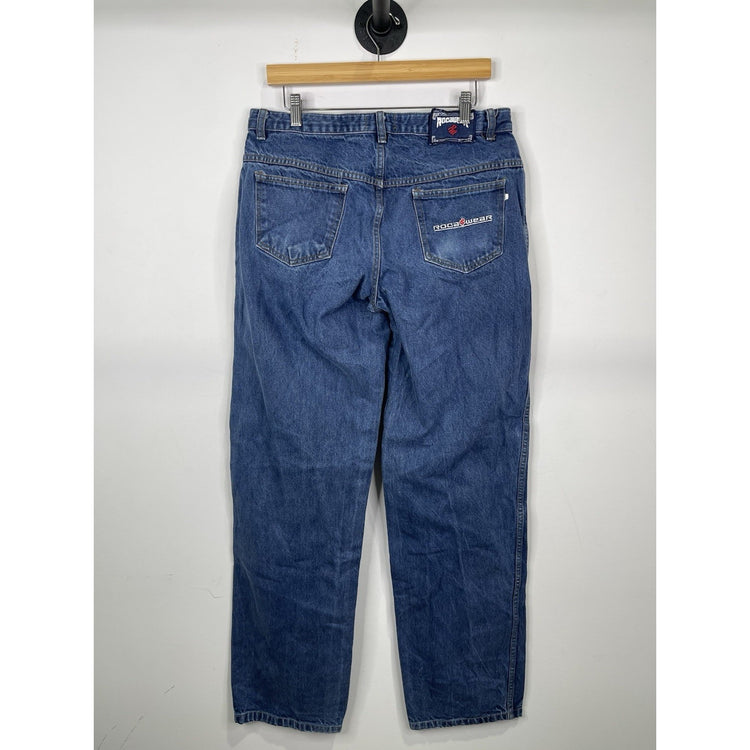 Y2K Men’s Roca Wear Blue Denim Jeans Size 34 X 34