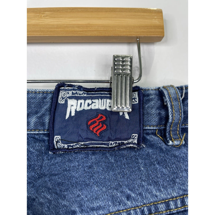 Y2K Men’s Roca Wear Blue Denim Jeans Size 34 X 34