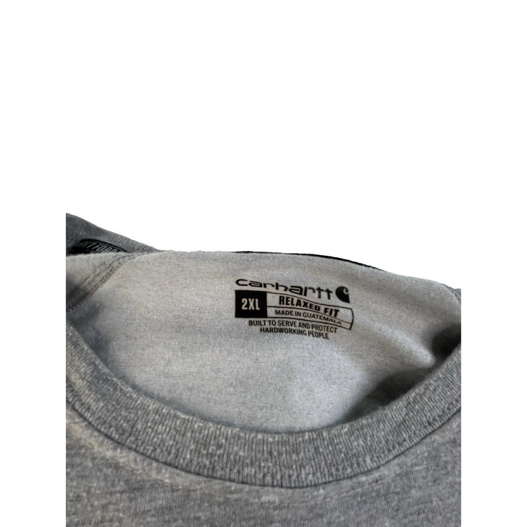 Men’s Carhartt Gray Relaxed Fit Long Sleeve Shirt Size 2XL
