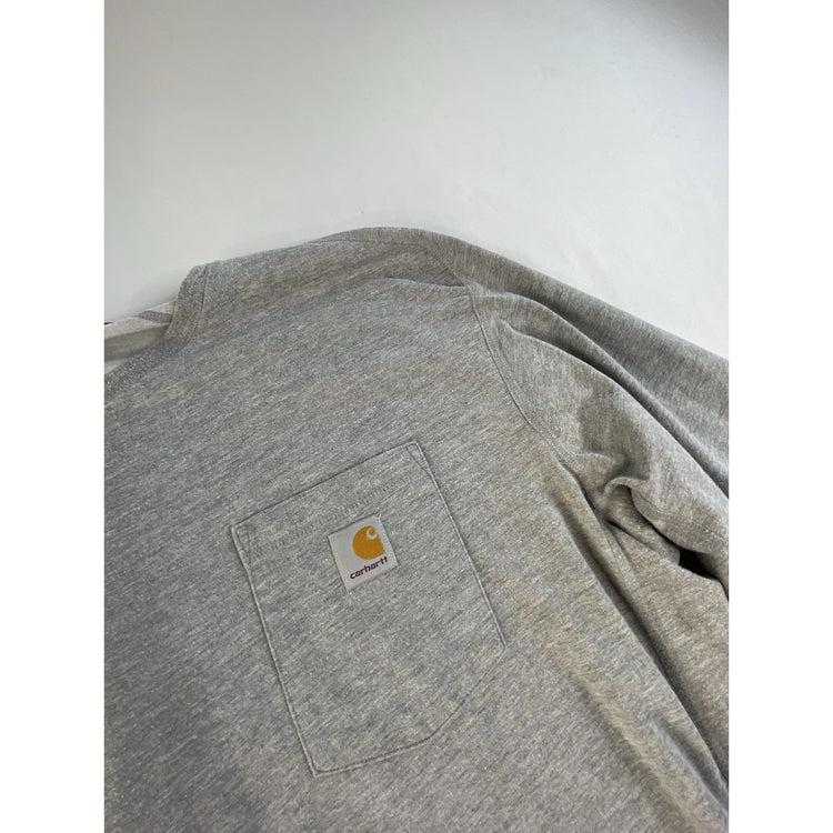Men’s Carhartt Gray Relaxed Fit Long Sleeve Shirt Size 2XL