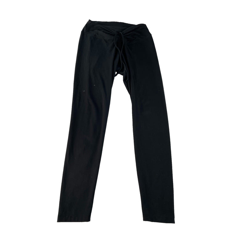 Women's PINK Active Black Ruched Waist Athletic Leggings, Size L