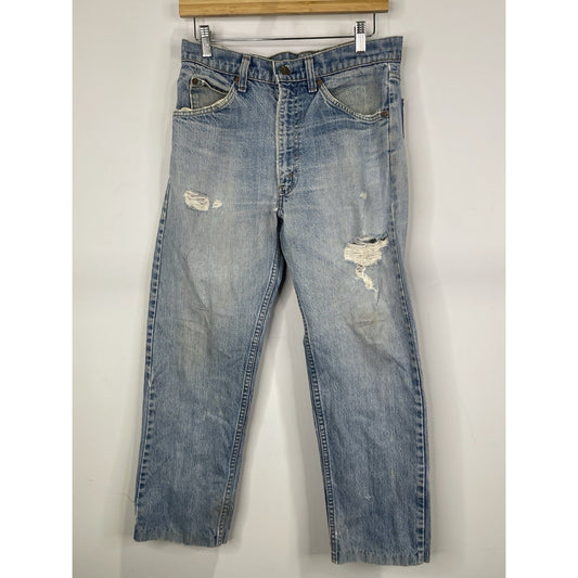 Men’s Levi Strauss & Co. Light Wash Distressed Denim Jeans 34x27