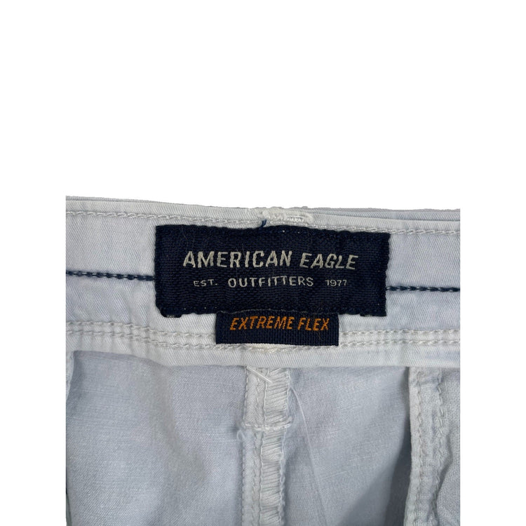Mens American Eagle NWT Light Gray Blue Extreme Flex Slim Chino Shorts SIZE 38
