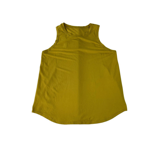 Womens Lululemon Dark Yellow Mesh Tank Top